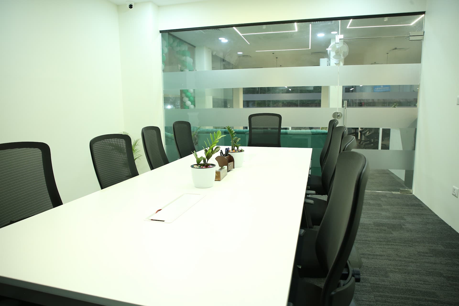 A review meeting inside a centre